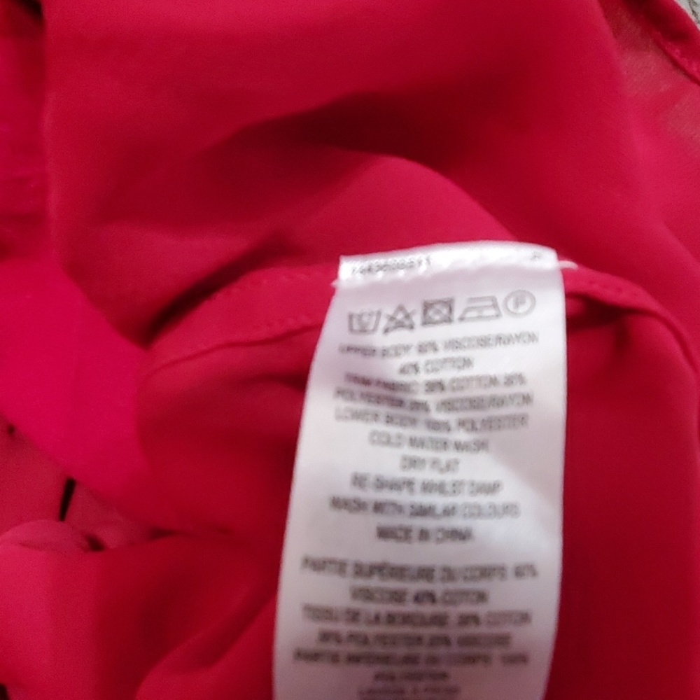 French Connection Deep red long sleeve soft v-neck top Small - Picture 8 of 8